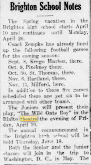 Rialto Theatre - 25 MAR 1931